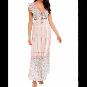 HEMANT AND NANDITA maxi pastel dress